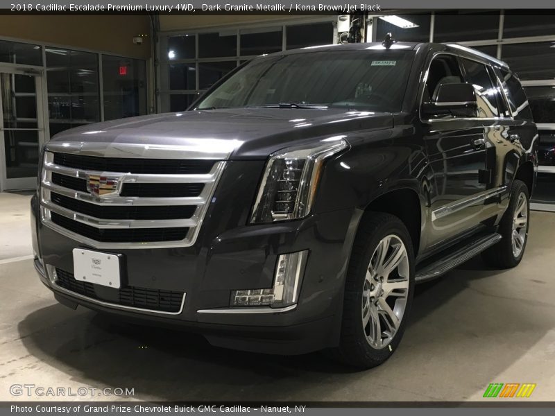 Dark Granite Metallic / Kona Brown/Jet Black 2018 Cadillac Escalade Premium Luxury 4WD