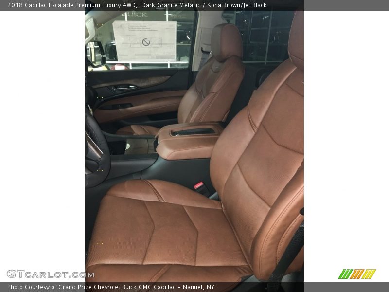 Dark Granite Metallic / Kona Brown/Jet Black 2018 Cadillac Escalade Premium Luxury 4WD
