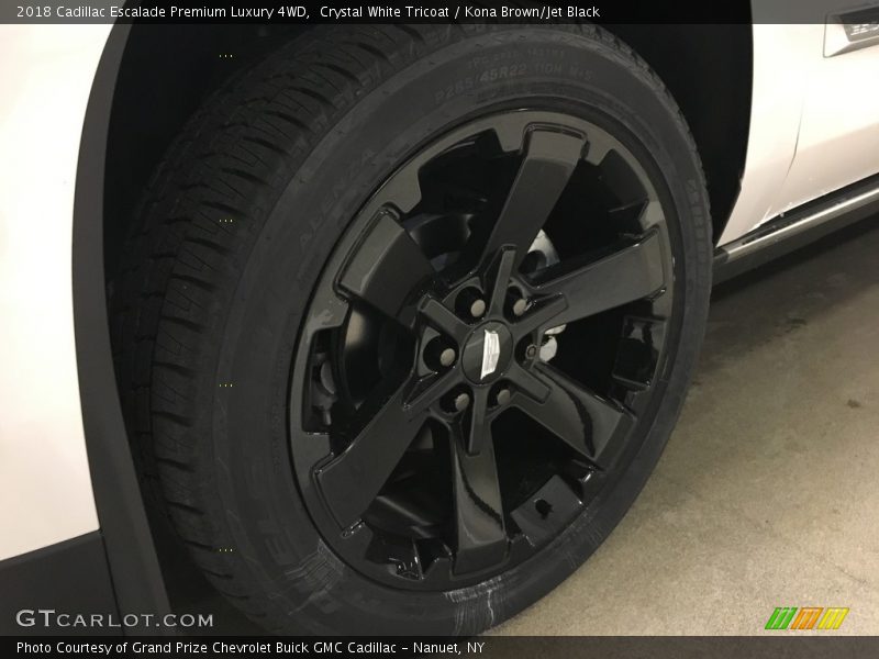 Crystal White Tricoat / Kona Brown/Jet Black 2018 Cadillac Escalade Premium Luxury 4WD