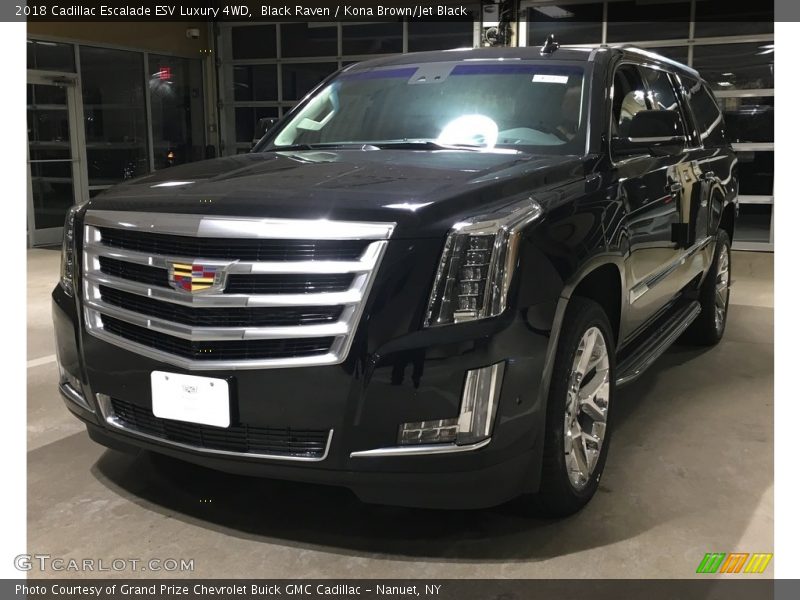 Black Raven / Kona Brown/Jet Black 2018 Cadillac Escalade ESV Luxury 4WD