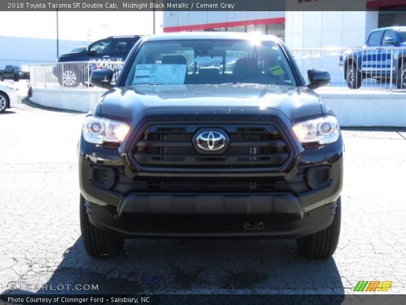 Midnight Black Metallic / Cement Gray 2018 Toyota Tacoma SR Double Cab