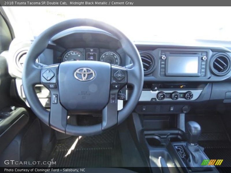Midnight Black Metallic / Cement Gray 2018 Toyota Tacoma SR Double Cab