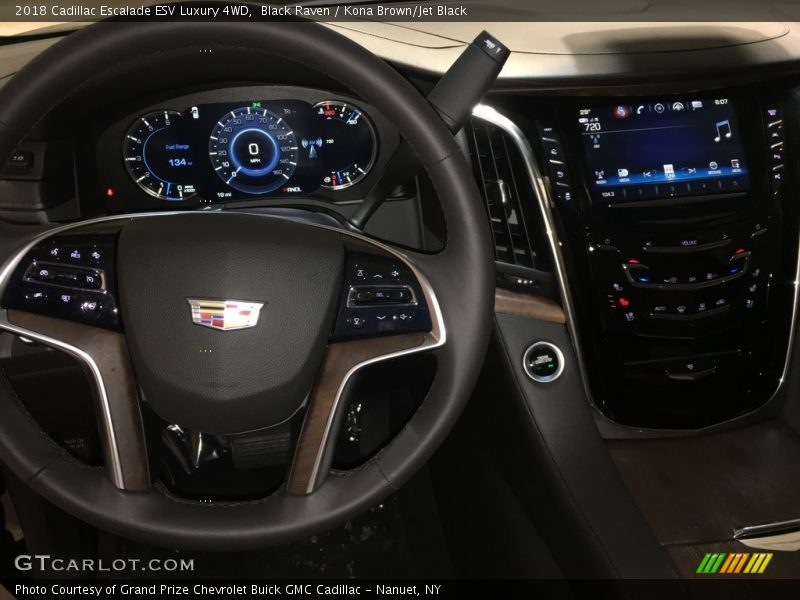 Black Raven / Kona Brown/Jet Black 2018 Cadillac Escalade ESV Luxury 4WD