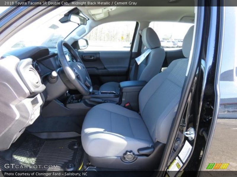 Midnight Black Metallic / Cement Gray 2018 Toyota Tacoma SR Double Cab