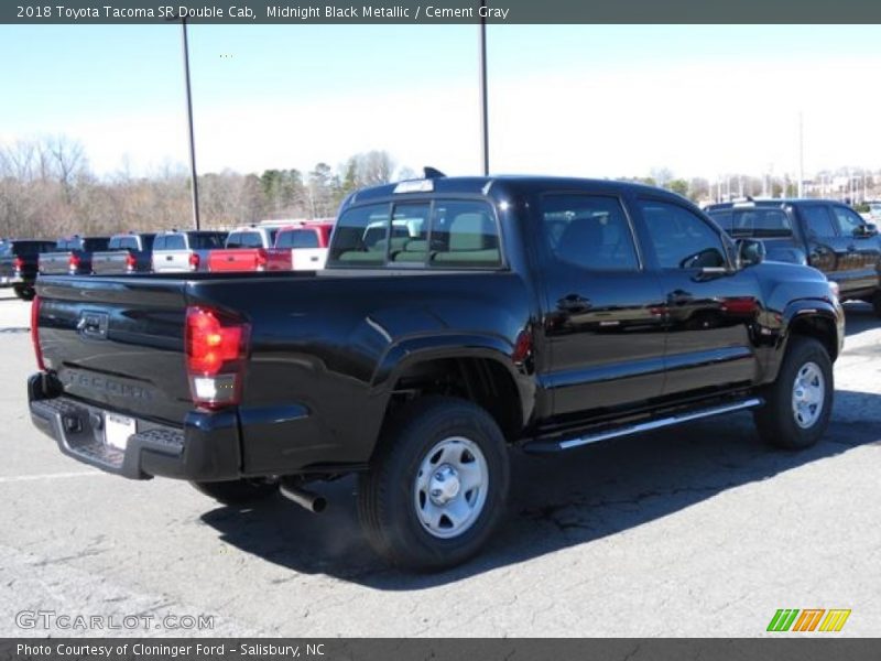 Midnight Black Metallic / Cement Gray 2018 Toyota Tacoma SR Double Cab