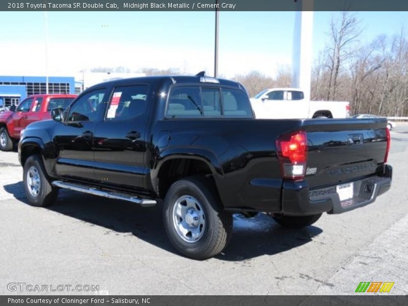 Midnight Black Metallic / Cement Gray 2018 Toyota Tacoma SR Double Cab