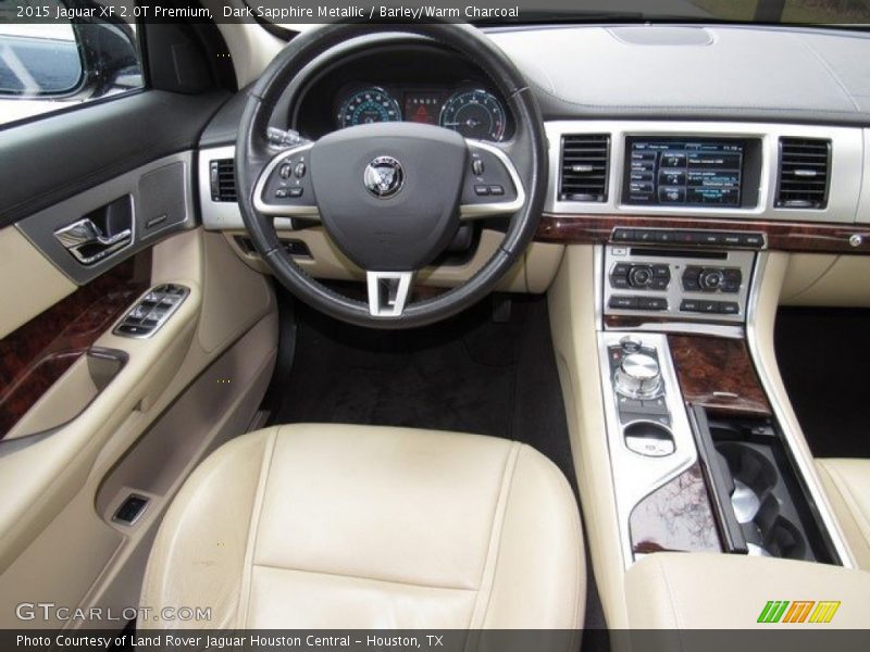 Dark Sapphire Metallic / Barley/Warm Charcoal 2015 Jaguar XF 2.0T Premium