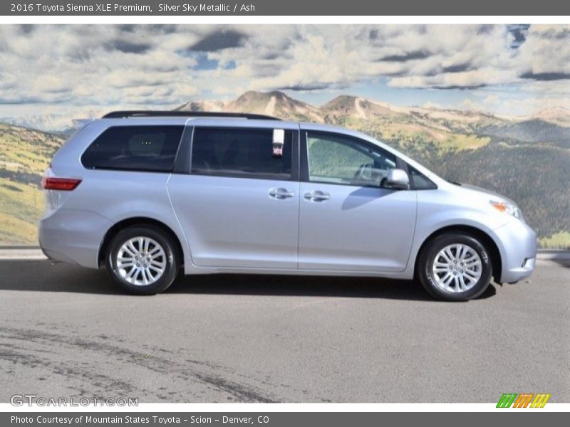 Silver Sky Metallic / Ash 2016 Toyota Sienna XLE Premium