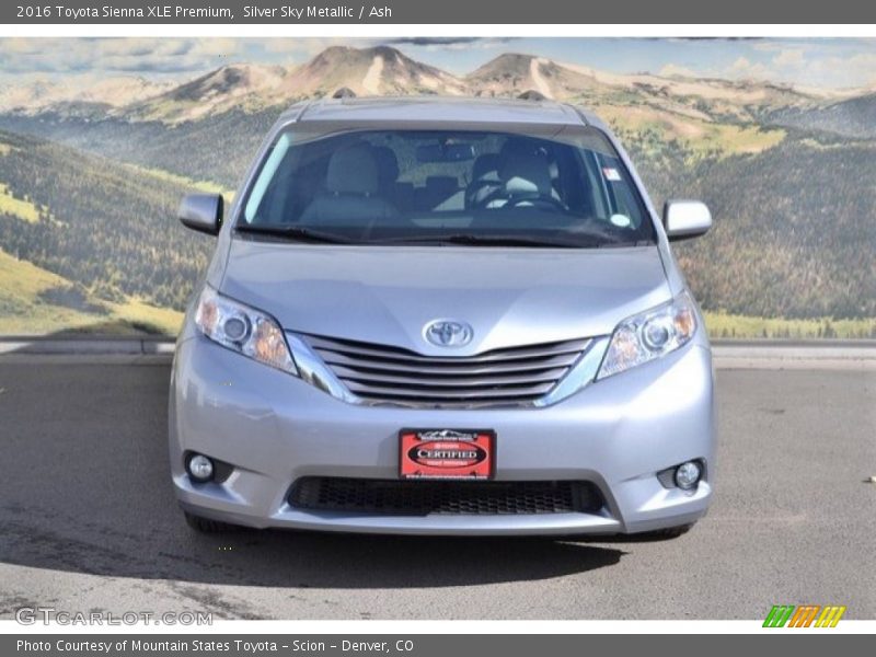 Silver Sky Metallic / Ash 2016 Toyota Sienna XLE Premium