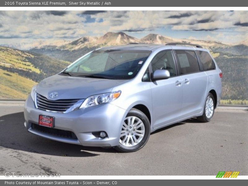 Silver Sky Metallic / Ash 2016 Toyota Sienna XLE Premium