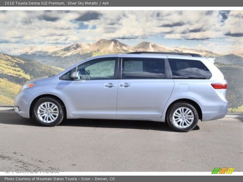 Silver Sky Metallic / Ash 2016 Toyota Sienna XLE Premium