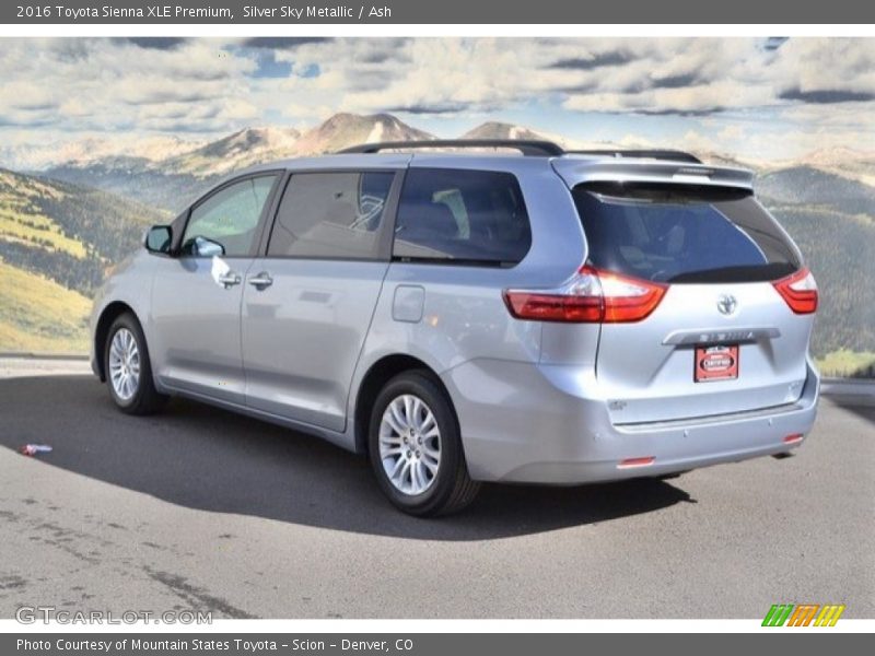 Silver Sky Metallic / Ash 2016 Toyota Sienna XLE Premium