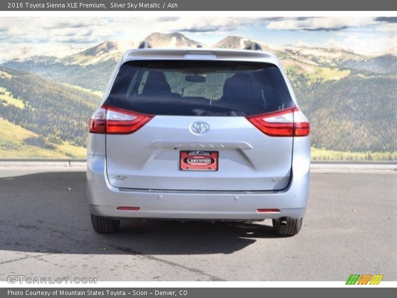 Silver Sky Metallic / Ash 2016 Toyota Sienna XLE Premium