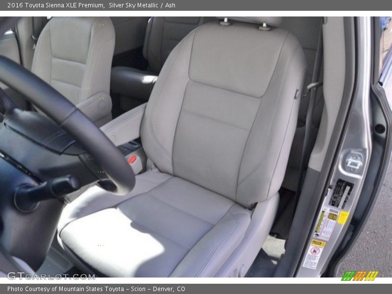 Silver Sky Metallic / Ash 2016 Toyota Sienna XLE Premium
