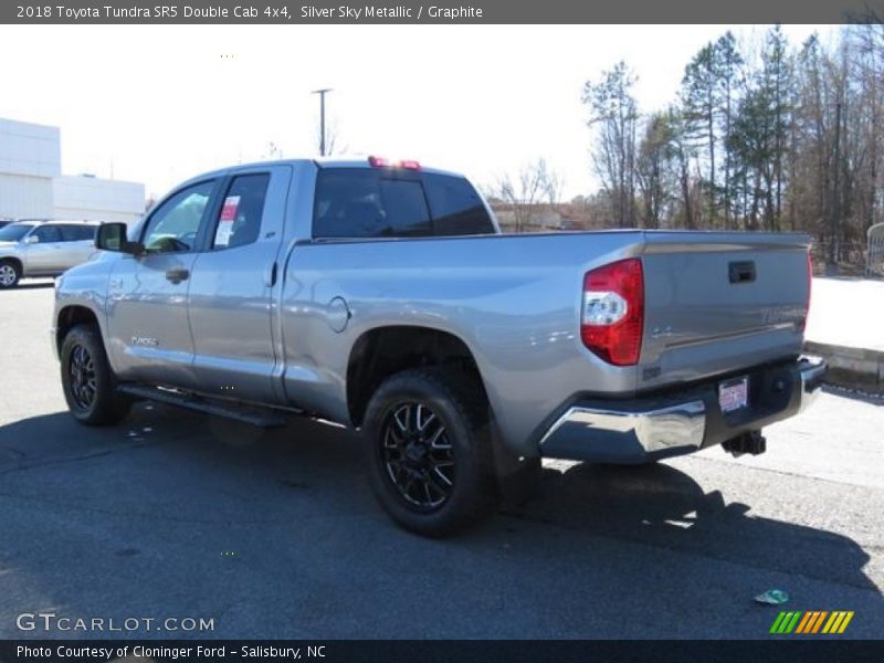 Silver Sky Metallic / Graphite 2018 Toyota Tundra SR5 Double Cab 4x4
