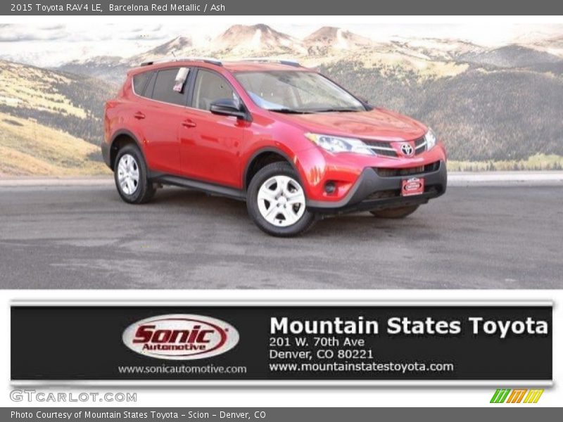 Barcelona Red Metallic / Ash 2015 Toyota RAV4 LE