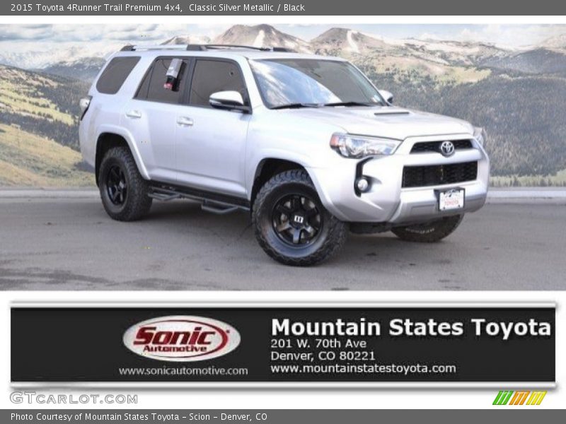 Classic Silver Metallic / Black 2015 Toyota 4Runner Trail Premium 4x4