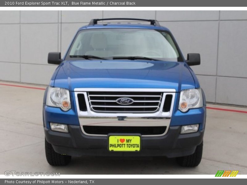 Blue Flame Metallic / Charcoal Black 2010 Ford Explorer Sport Trac XLT