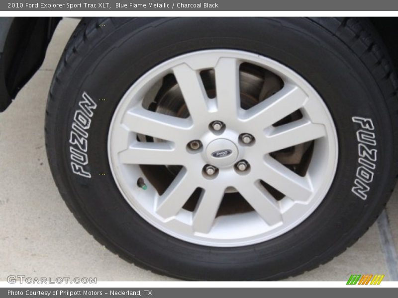 Blue Flame Metallic / Charcoal Black 2010 Ford Explorer Sport Trac XLT