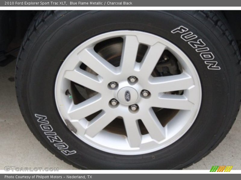 Blue Flame Metallic / Charcoal Black 2010 Ford Explorer Sport Trac XLT