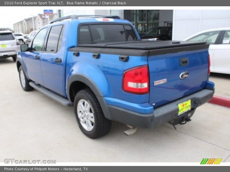 Blue Flame Metallic / Charcoal Black 2010 Ford Explorer Sport Trac XLT