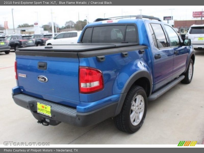 Blue Flame Metallic / Charcoal Black 2010 Ford Explorer Sport Trac XLT
