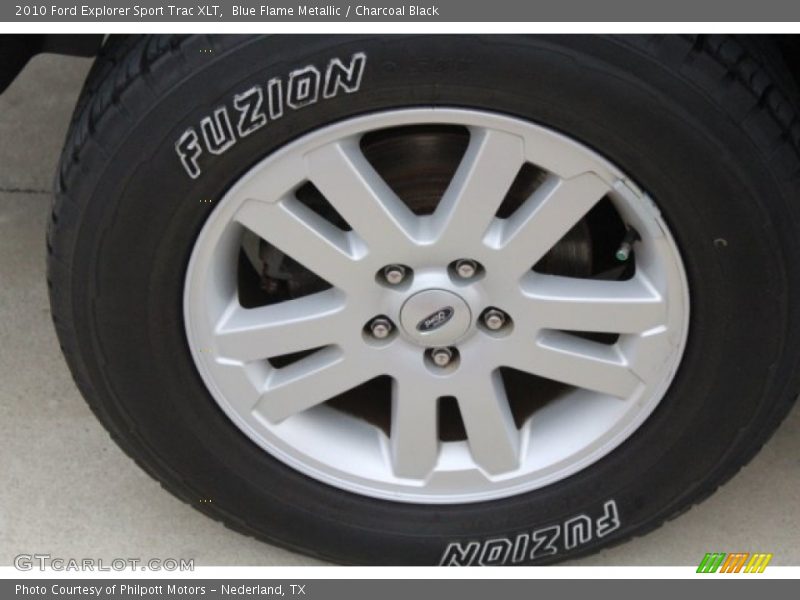 Blue Flame Metallic / Charcoal Black 2010 Ford Explorer Sport Trac XLT