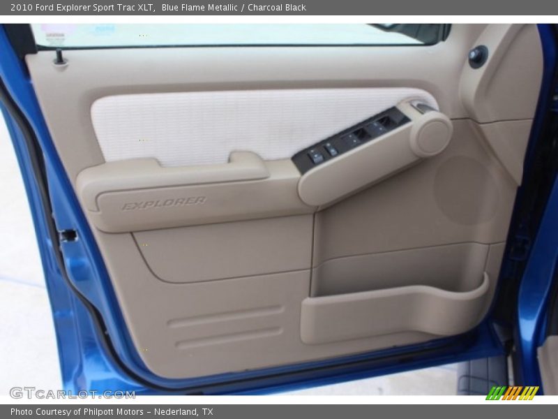 Blue Flame Metallic / Charcoal Black 2010 Ford Explorer Sport Trac XLT