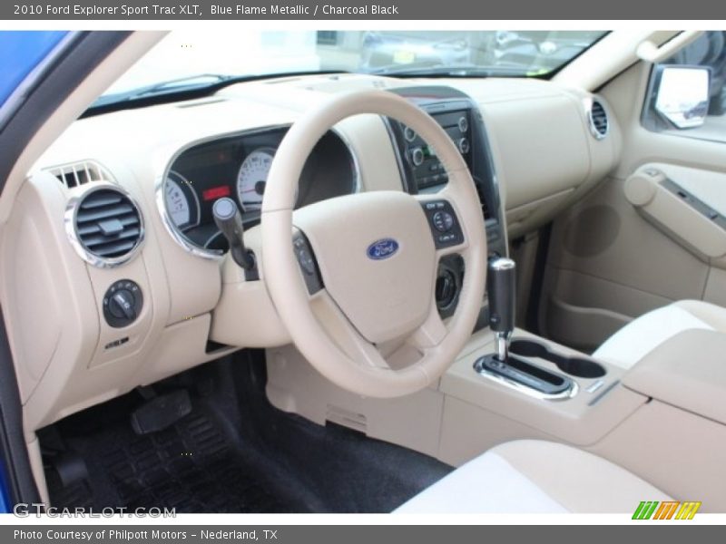 Blue Flame Metallic / Charcoal Black 2010 Ford Explorer Sport Trac XLT