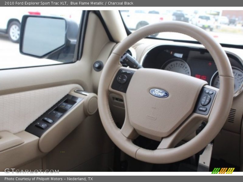 Blue Flame Metallic / Charcoal Black 2010 Ford Explorer Sport Trac XLT