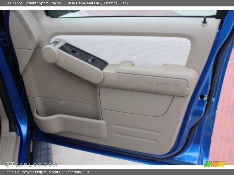 Blue Flame Metallic / Charcoal Black 2010 Ford Explorer Sport Trac XLT