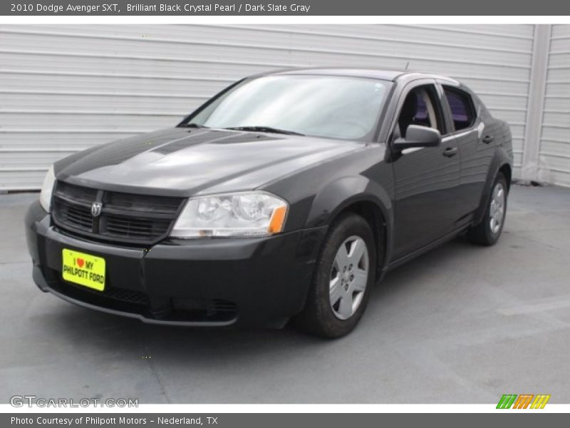 Brilliant Black Crystal Pearl / Dark Slate Gray 2010 Dodge Avenger SXT