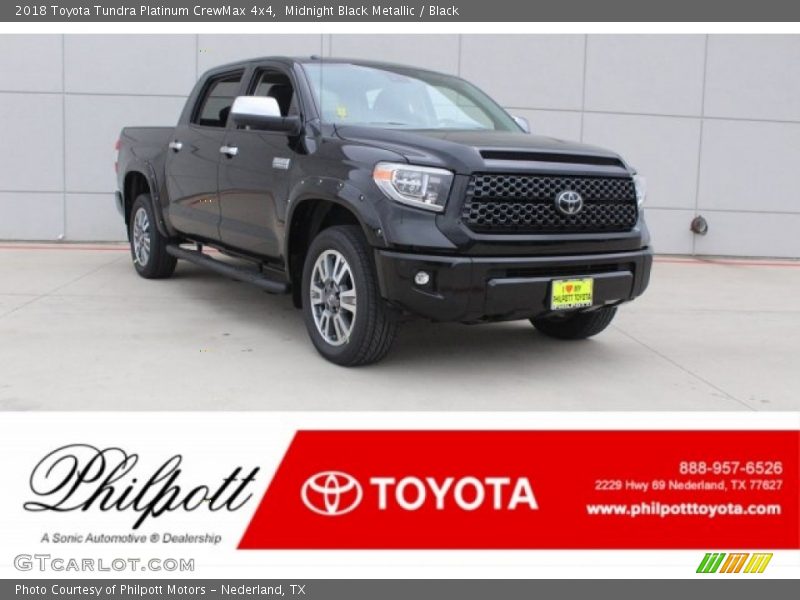 Midnight Black Metallic / Black 2018 Toyota Tundra Platinum CrewMax 4x4