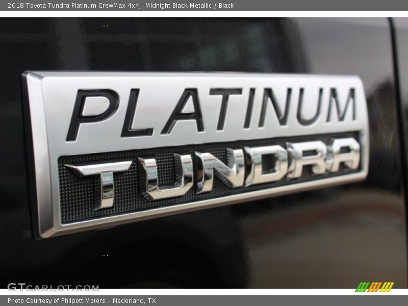 Midnight Black Metallic / Black 2018 Toyota Tundra Platinum CrewMax 4x4