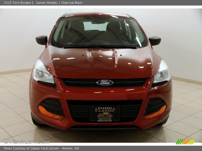 Sunset Metallic / Charcoal Black 2015 Ford Escape S