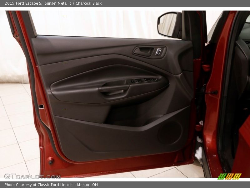 Sunset Metallic / Charcoal Black 2015 Ford Escape S