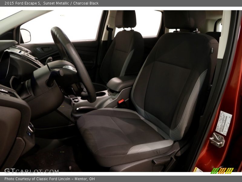Sunset Metallic / Charcoal Black 2015 Ford Escape S