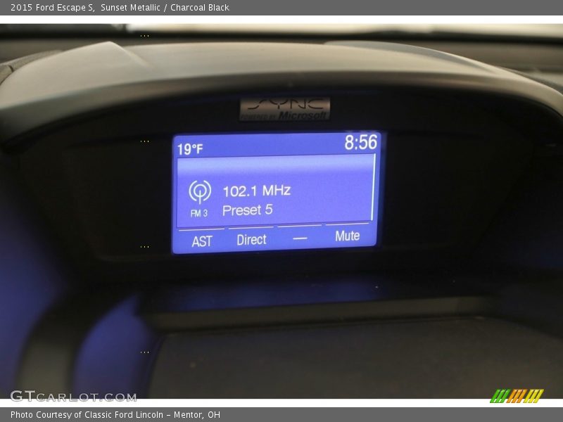 Sunset Metallic / Charcoal Black 2015 Ford Escape S