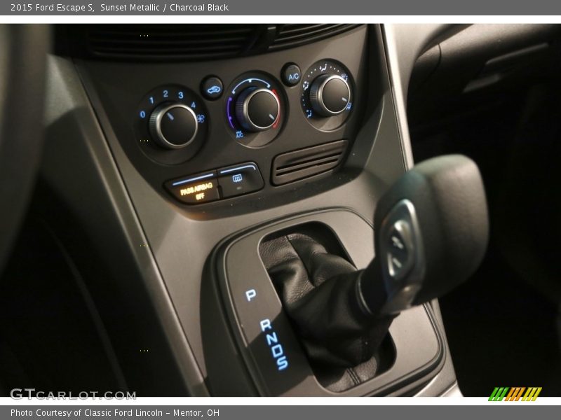 Sunset Metallic / Charcoal Black 2015 Ford Escape S