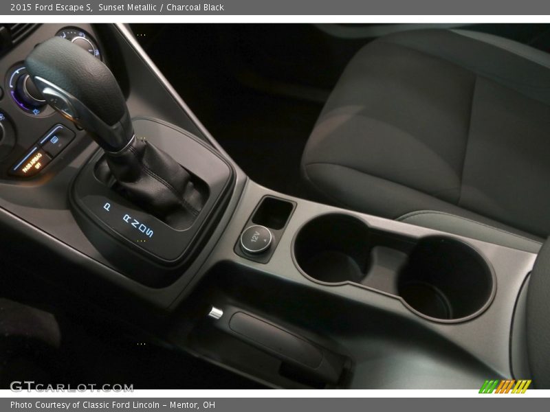 Sunset Metallic / Charcoal Black 2015 Ford Escape S