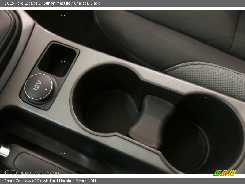 Sunset Metallic / Charcoal Black 2015 Ford Escape S