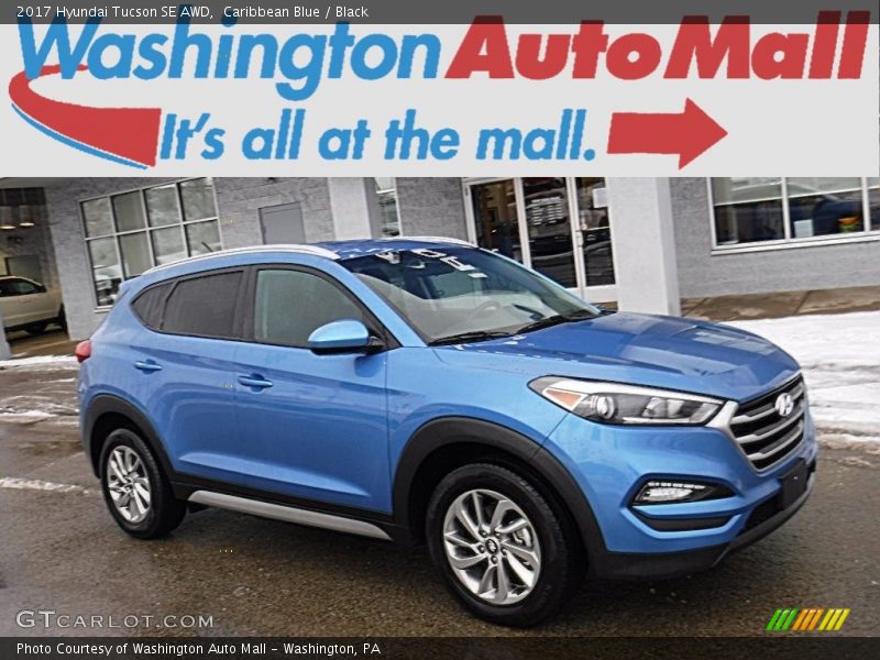 Caribbean Blue / Black 2017 Hyundai Tucson SE AWD