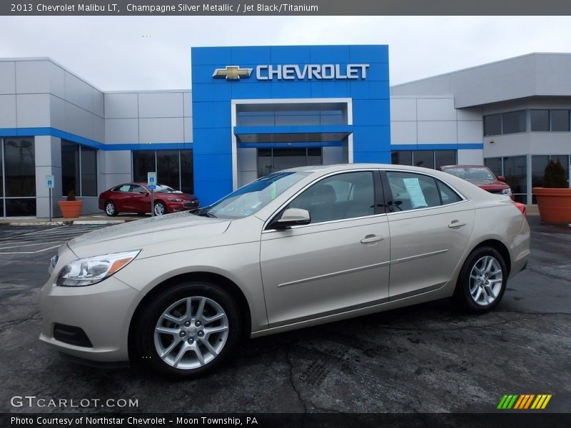 Champagne Silver Metallic / Jet Black/Titanium 2013 Chevrolet Malibu LT