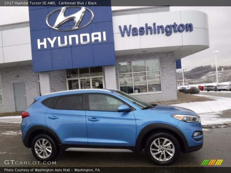 Caribbean Blue / Black 2017 Hyundai Tucson SE AWD