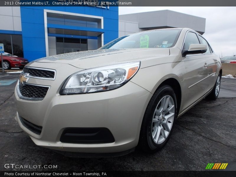 Champagne Silver Metallic / Jet Black/Titanium 2013 Chevrolet Malibu LT