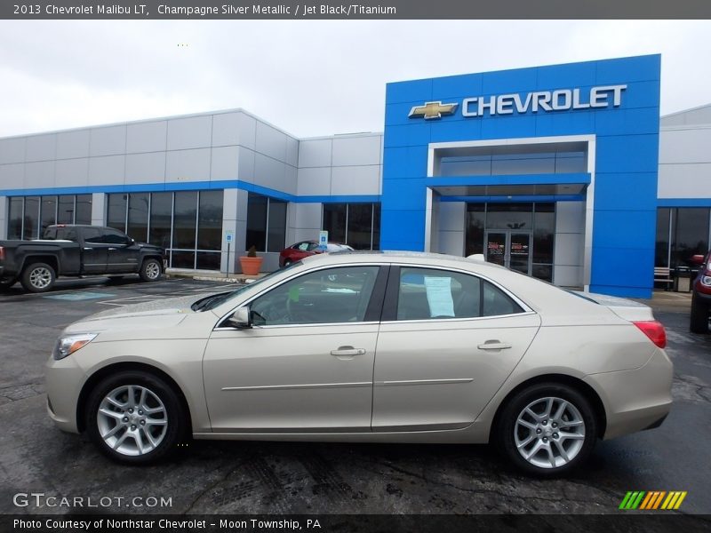 Champagne Silver Metallic / Jet Black/Titanium 2013 Chevrolet Malibu LT