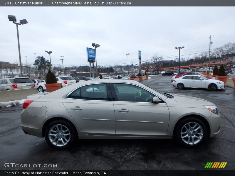 Champagne Silver Metallic / Jet Black/Titanium 2013 Chevrolet Malibu LT