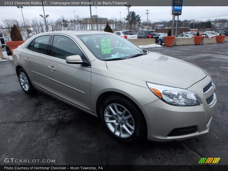 Champagne Silver Metallic / Jet Black/Titanium 2013 Chevrolet Malibu LT