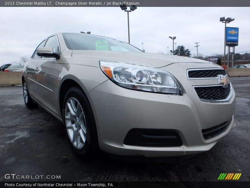 Champagne Silver Metallic / Jet Black/Titanium 2013 Chevrolet Malibu LT