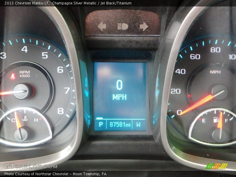 Champagne Silver Metallic / Jet Black/Titanium 2013 Chevrolet Malibu LT